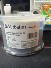 Verbatim DVD R DL 8.5GB 8X DataLifePlus White Hub Printable - P/N 98319 - 50 Pcs