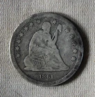 1861-P Seated Liberty Quarter (25c) - Civil War Era - Good Quality Coin!