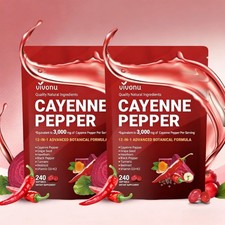 2-PCS VivoNu Cayenne Pepper 240 Softgels Circulation Health Support