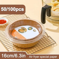 100Pcs 16cm Base Round Air Fryer Disposable P...
