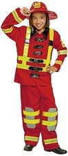 Fireman boy costume contains Jacket, pants and hat other accessories not include
