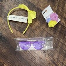 NWT Janie And Jack Round Sunglasses 0-2 Years Lavender Hair Bow Head Band