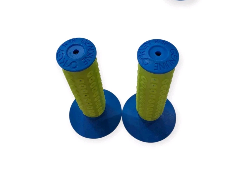 Empuñaduras Oakley B-1B verde neón/azul RARAS nuevas Foto 4 de 4