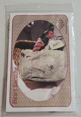 NEW Charland Designs Heart Sacoche Cross Stitch Kit