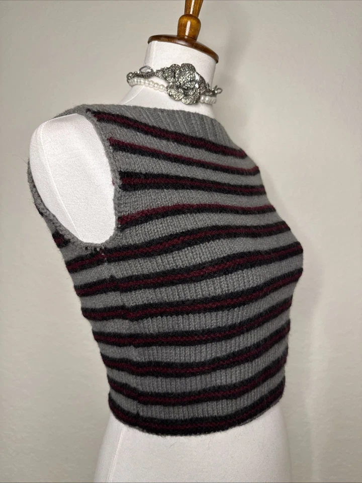 Suéter sin mangas retro de lana vintage verdadero de los años 50 talla S Granny Core Cottage Core Foto 4 de 4