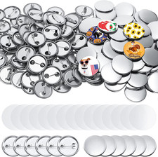 300 Pieces Blank Button Making Supplies round Badge Parts Metal Pin Badge Kit fo