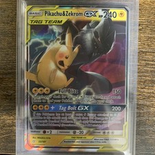 Pokémon TCG Pikachu & Zekrom GX Team Up Holo Card 33/181 NM Condition on eBay