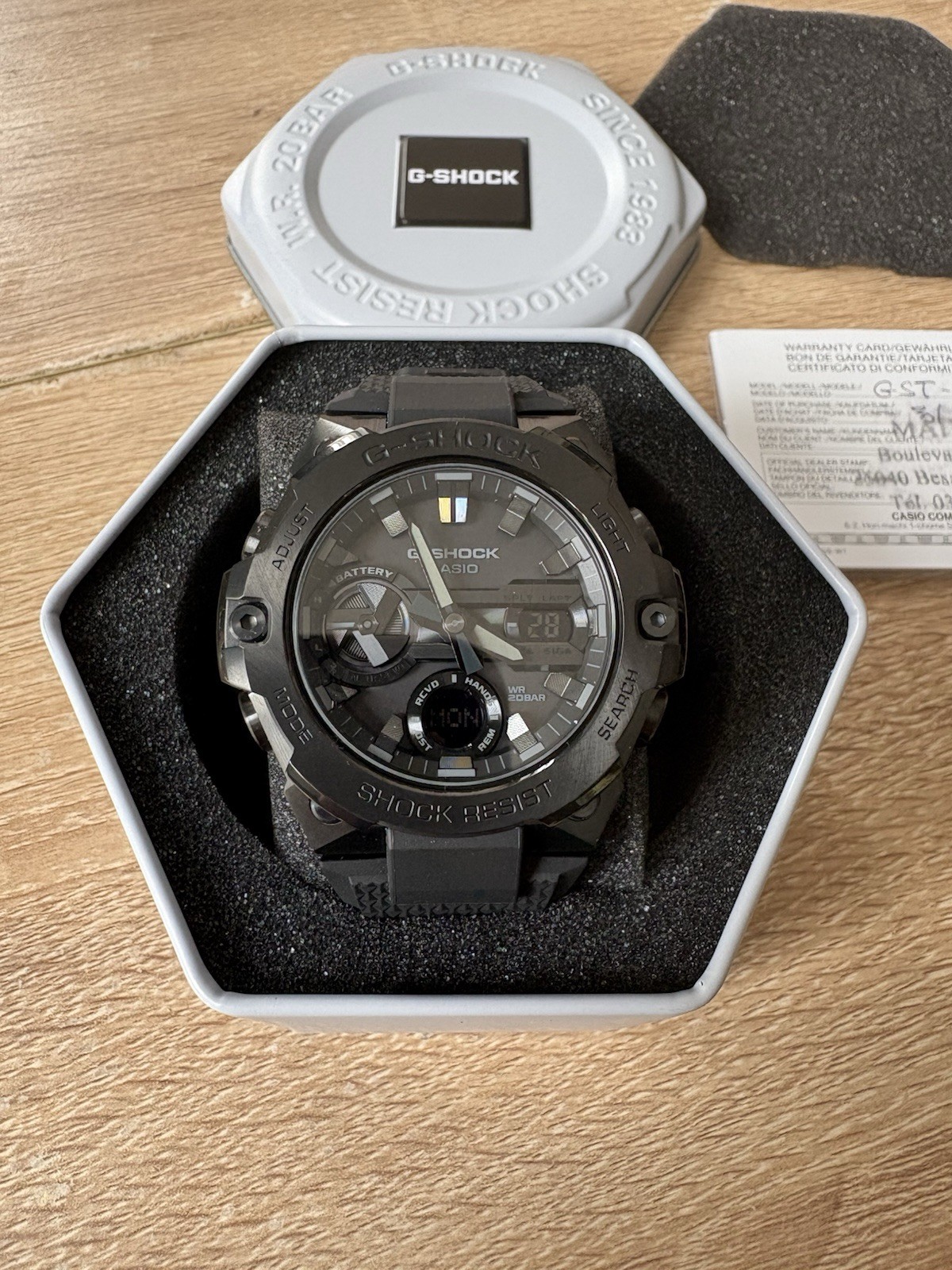 G Shock B400BB 1A montre Casio en carbone noir mat haut de gamme