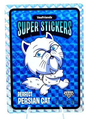2026 VeeFriends Super Sticker Blue Numbered Debut Insert PERFECT PERSIAN 270/299