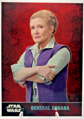 2015 Topps Star Wars Force Awakens #38 General Organa Base Character Card