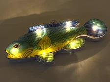 Beachcombers Coastal Life Beach Nautical Light-Up Home Decor Metal Faux Fish 17"