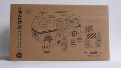 Feuerwehrwagen LÖSCHTRUPP aus Holz | Deutsch | Tausendkind | EAN 4251797420441