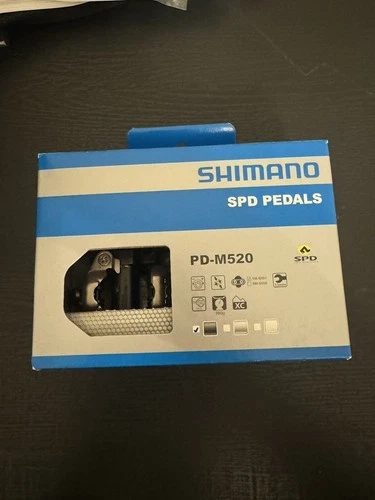 Shimano PD-M520 SPD MTB Pedals Clipless 9/16" SM-SH51 Cleats Black New In Box