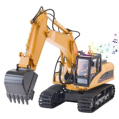Metal-Bucket RC Excavator 1:14 Scale with Pickaxe Claw 2.4GHz Remote