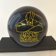 Vintage Cartoon Network Johnny Bravo Bowling Ball Year 2000 12lbs Black/Navy