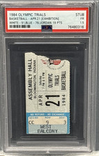 1984 USA Basketball Olympic Trials -- Michael Jordan 19pts -- TICKET STUB