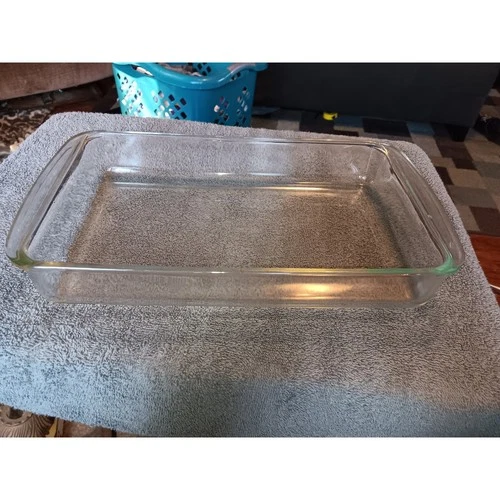 Vintage PYREX 232-N 11 x 7 x 1.5 Casserole Dish 2 Qt Baking Pan Clear Glass
