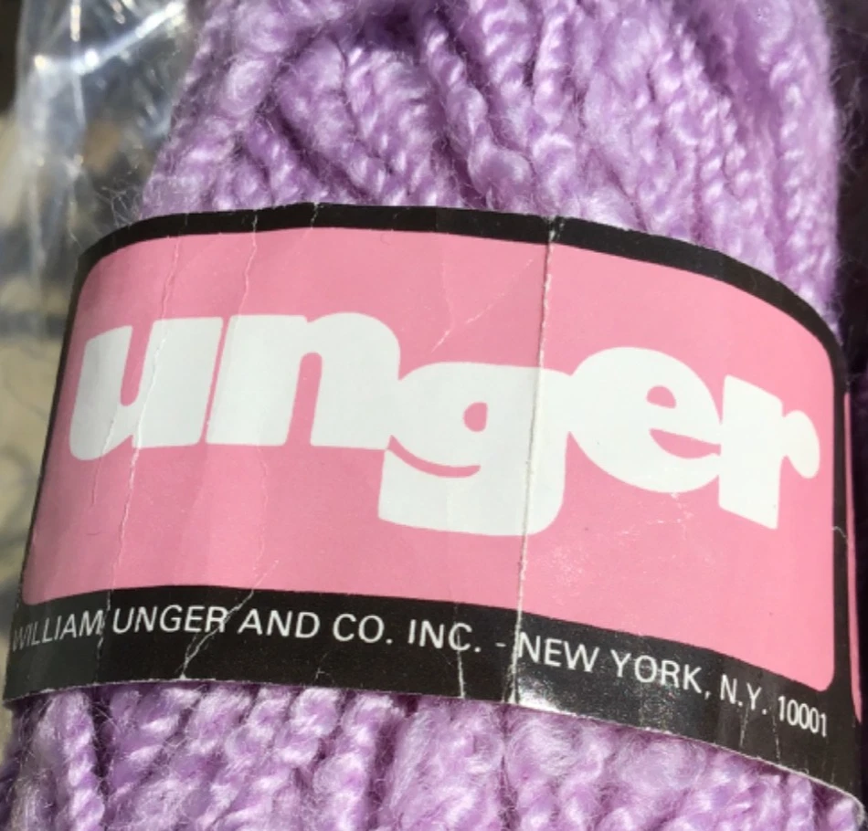 LOTE de 4 madejas boucle mismo tinte Unger Nubby LILA hilo de moda púrpura Francia 1327 Foto 4 de 4