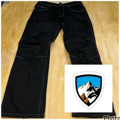 Kuhl Riot Vintage Patina Dye Jeans Mens 32x32 Relaxed Straight Black Raw Stretch