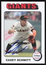 2024 Topps Heritage White Border Casey Schmitt Auto Giants #124 COA Card Signed