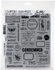Tim Holtz Cling Stamps 7"X8.5"-Field Notes