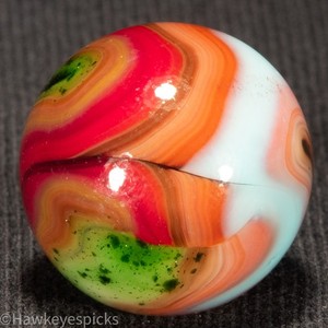 JABO JINKS AV Swirl Marble 23/32" Mint Hawkeyespicks sg