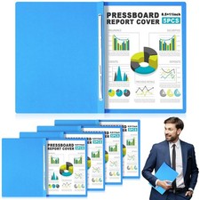 5 Pcs 8.5 x 11 Inch Pressboard Report Cover, 3'' Capacity, Presentation Binde...