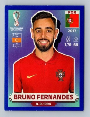 Bruno Fernandes 2022 Panini Sticker FIFA Qatar World Cup - Blue #POR-12 Portugal