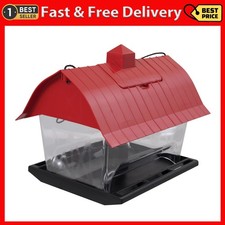 Pennington Red Resin Barn Wild Bird Feeder, 4.5 Lb. Capacity