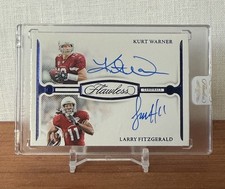 2024 Panini Flawless Kurt Warner Larry Fitzgerald Sapphire /10 Dual Auto Sealed!