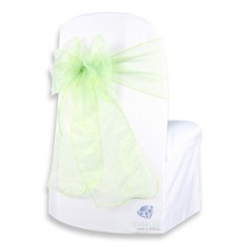 20 pcs Organza Chair Cover Bow Sash 108"x8" - Sage Green - Wedding Party as
