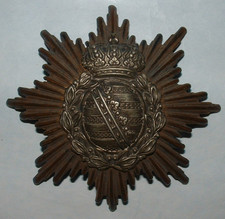 WW1 German Saxon Pickelhaube Helmet Plate - B