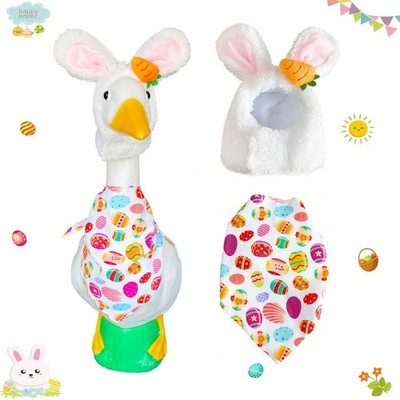 jkahh Easter Bunny Porch Goose Outfit - Adorable 17 inches, 23 Pink 