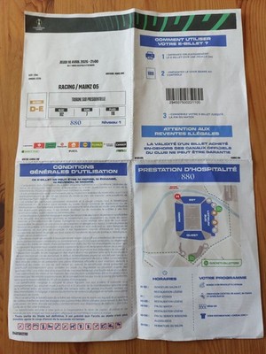 Used Sammler Ticket 2025/26 UEFA Conf League Racing Strasbourg vs Mainz 05 E-tix