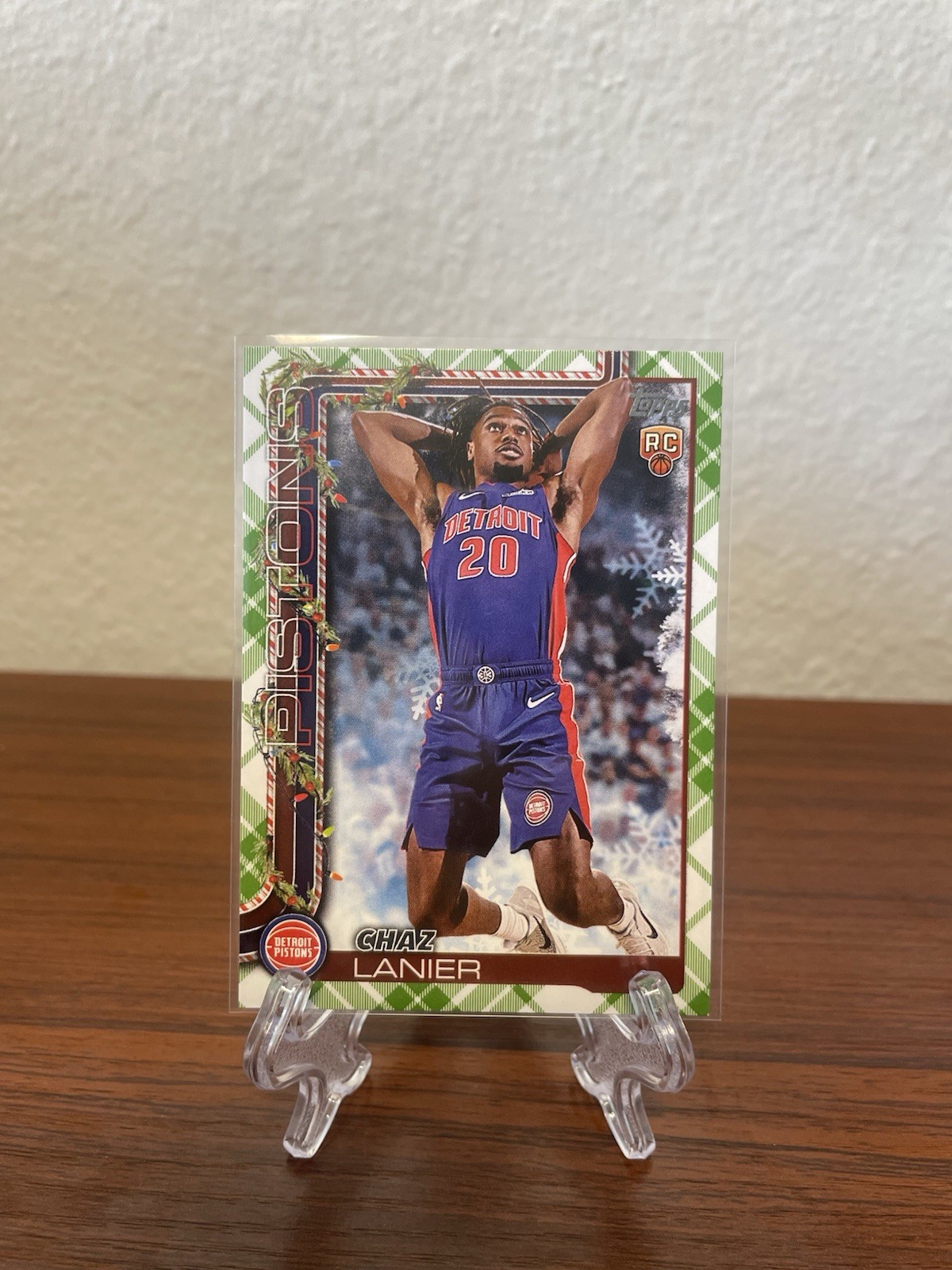 2025-26 Topps Holiday CHAZ LANIER RC Rookie #H197 Green Plaid Pistons
