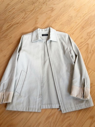 Margaret Howell, Margaret Howell Zip-Up Blouson Jacket M Gray Beige Cotton Vintage Good Conditio
