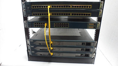 Complete CCNA CCNP 3x 2821, 3 x WS-C3750 Home Lab Kit FREE RACK