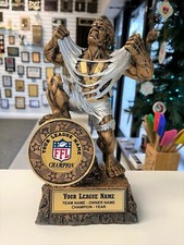 FANTASY FOOTBALL TROPHY MONSTER HUGE 10" AWARD COLOR FFL LOGO P MR-993 