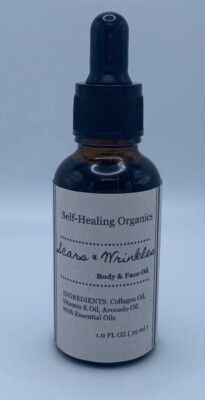 Organic Handmade Scars and Wrinkles Face and Body Oil w/Collagen and Vitamin E