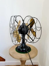 Antique Robbins & Myers List No. 2100 Partners Electric Fan with Brass Blades