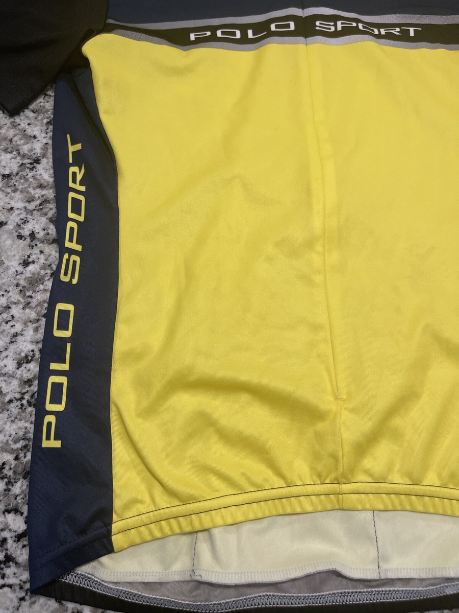 Vtg Polo Ralph Lauren Polo Sport RLX Cycling Jersey 3/4 Zip Sz M