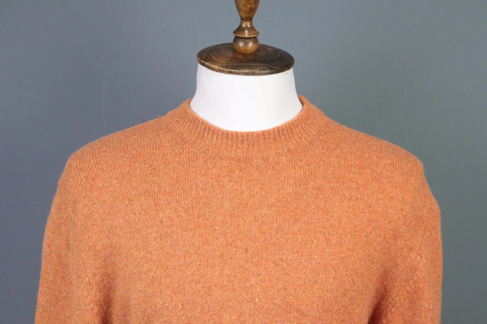 CHARLES CHEVIGNON Orange Crew Neck Wool Silk Knit Sweater Size XXL - Image 4 of 4