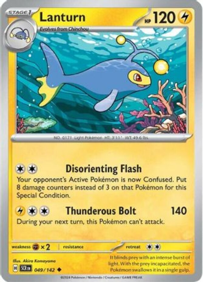 Pokemon Lanturn - 049/142 - Uncommon NM-Mint Stellar Crown