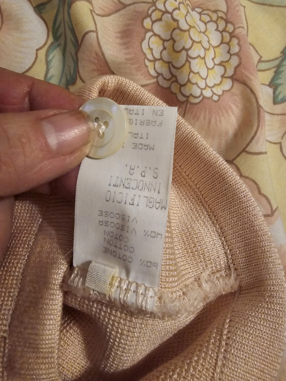 angelo tarlazzi Paris Cardigan Duster Small Soft Peach Color Vintage Dry Clean