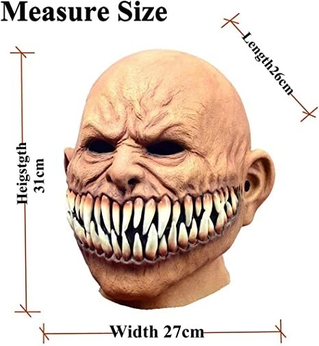 Halloween Clown Mask Latex Creepy Evil Scary costume CLOWN - Image 3 of 4