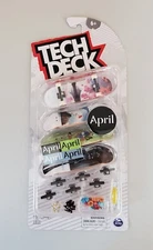 TECH DECK~Ulta DLX April Skateboards Mini Fingerboard Collectible Toys~4 PaK-NeW