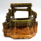 Vintage Original McCoy Pottery Wishing Well Planter Flower Pot Signed