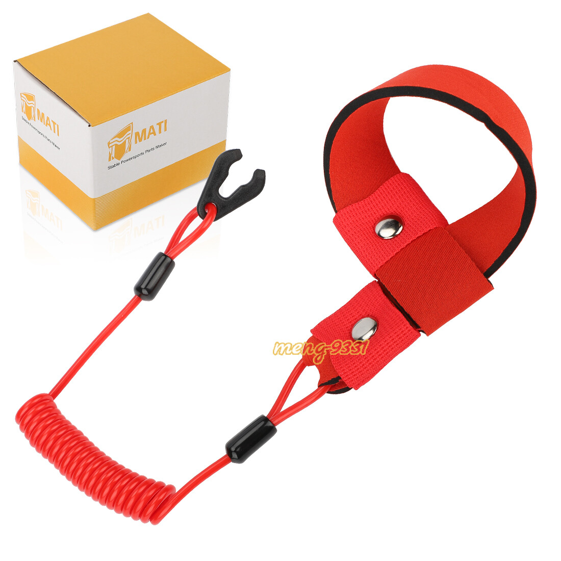 Boat Engine Kill Switch Lanyard - Replacement Safety Tether Wrist Strap For Yamaha Jet Ski, WaveRunner (Fits EW2-68348-00-00)