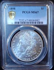 1898 Morgan Silver Dollar - PCGS MS 67 - Gold Shield