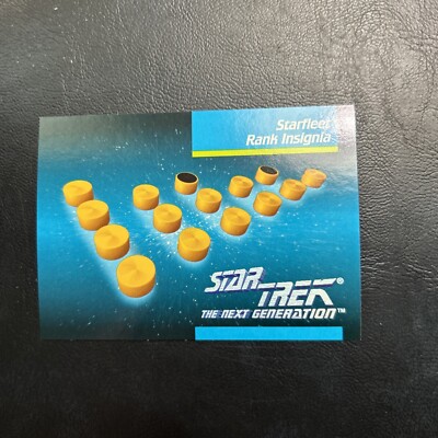 Jb101d Star Trek The Next Generation 1992 #076 Starfleet Rank Insignia